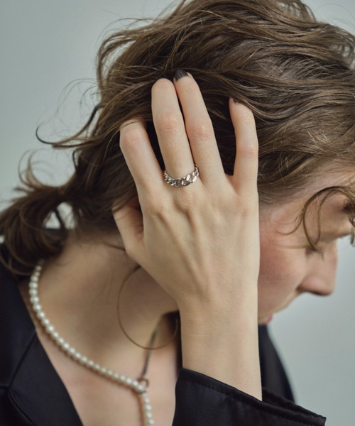 and cloud（アンドクラウド）の「Gradation Ring S（リング・レディース・イエローゴールド/シルバー/ブラック・LL/M）」の11枚目の写真