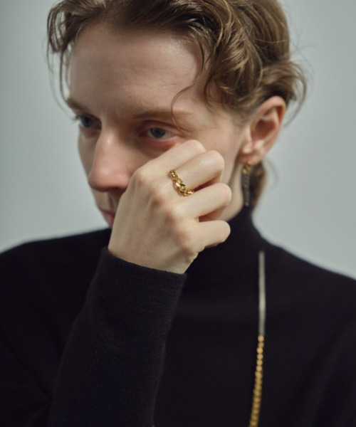 and cloud（アンドクラウド）の「Gradation Ring S（リング・レディース・イエローゴールド/シルバー/ブラック・LL/M）」の9枚目の写真