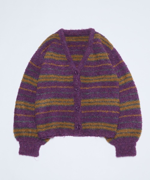 WHO'S WHO gallery（フーズフーギャラリー）の「ブークレボーダーカーデ（カーディガン/ボレロ・レディース・ブラック/パープル/オフホワイト/ブルー・FREE）」の8枚目の写真