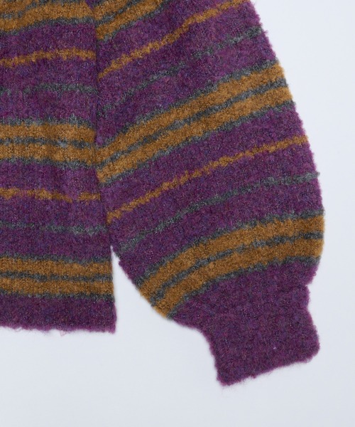 WHO'S WHO gallery（フーズフーギャラリー）の「ブークレボーダーカーデ（カーディガン/ボレロ・レディース・ブラック/パープル/オフホワイト/ブルー・FREE）」の17枚目の写真