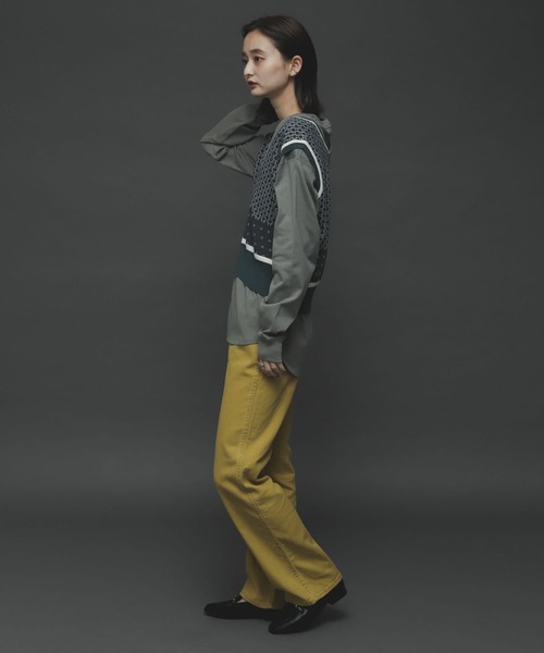 SENSE OF PLACE by URBAN RESEARCH(センスオブプレイスバイアーバンリサーチ)の「2WAYジャガードショートニットベスト(ニット/セーター・レディース・ベージュ/グリーン/アイボリー・ONE)」の22枚目の写真