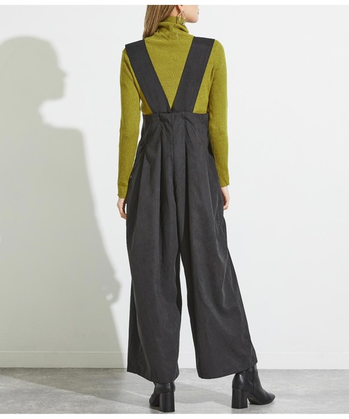 Settimissimo（セッティミッシモ）の「ピーチハイウエストサロペット（サロペット/オーバーオール・レディース・ブラック/ベージュ・FREE）」の12枚目の写真