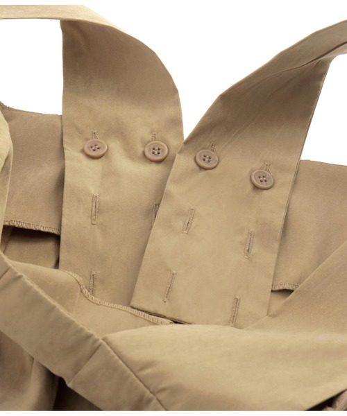 Settimissimo（セッティミッシモ）の「ピーチハイウエストサロペット（サロペット/オーバーオール・レディース・ブラック/ベージュ・FREE）」の5枚目の写真