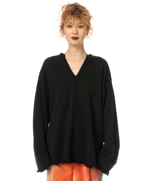SLY（スライ）の「DAMAGE SKIPPER SW TOPS ダメージ スウェット トップス（スウェット・レディース・ブラック/アイボリー/ライトブルー・FREE）」の11枚目の写真