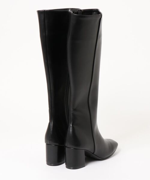 KOBE LETTUCE(コウベレタス)の「スクエアトゥロングブーツ(ブーツ・レディース・ダークブラウン/ブラック/ベージュ・L/LL/S/M)」の4枚目の写真