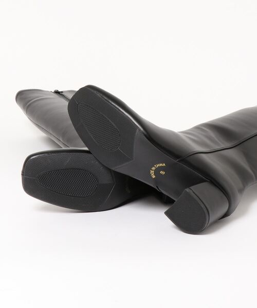 KOBE LETTUCE(コウベレタス)の「スクエアトゥロングブーツ(ブーツ・レディース・ダークブラウン/ブラック/ベージュ・L/LL/S/M)」の5枚目の写真