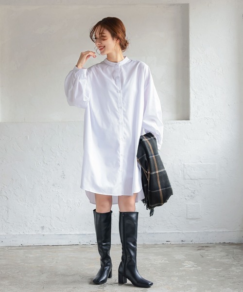 KOBE LETTUCE(コウベレタス)の「スクエアトゥロングブーツ(ブーツ・レディース・ダークブラウン/ブラック/ベージュ・L/LL/S/M)」の9枚目の写真