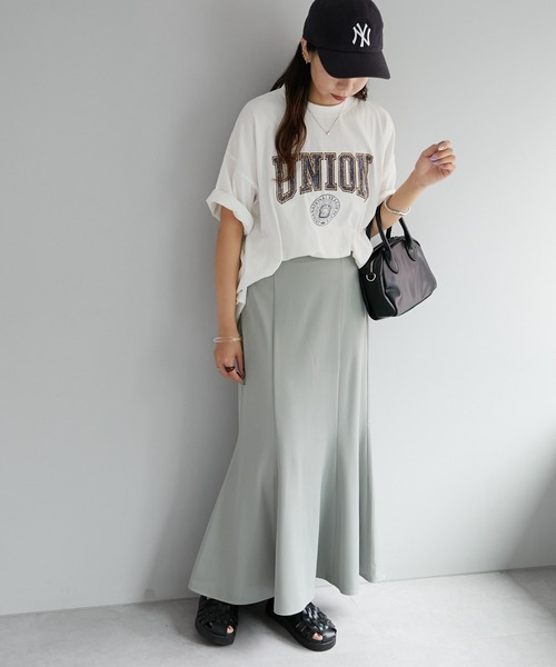 DISCOAT(ディスコート)の「【WEB限定】カラーマーメードスカート(スカート・レディース・ブラック/ブラウン/モカ/ライトベージュ/グリーン/イエロー/ミント/グレー・FREE)」の8枚目の写真