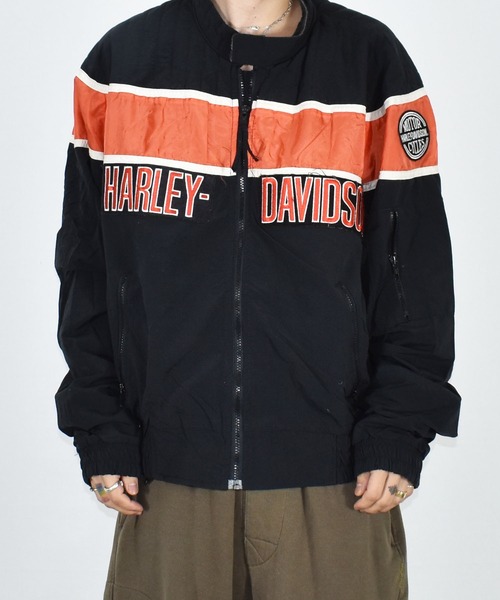 Harley-Davidson(ハーレーダビッドソン)の「【ヴィンテージ古着】Harley-Davidson/ハーレーダビッドソン フルジップジャケット USA製(ブルゾン・メンズ・ブラック・X-LARGE)」の8枚目の写真