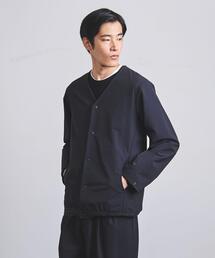 <EN ROUTE(アンルート)> ナイロン/ポリウレタン ツイル ノーカラー ブルゾン