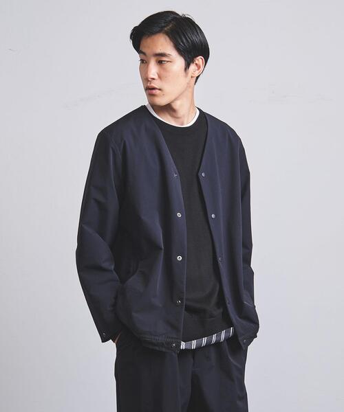 EN ROUTE（アンルート）の「＜EN ROUTE（アンルート）＞ ナイロン/ポリウレタン ツイル ノーカラー ブルゾン（ブルゾン・メンズ・ブラック/ネイビー・1/2/3）」の7枚目の写真
