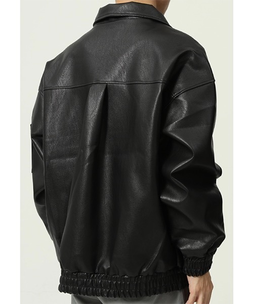 WESTBOY（ウエストボーイ）の「【WB ORIGINALS】PU Leather Blouson WO21W4HOT04（その他アウター・メンズ・ブラック/グリーン/ホワイト・L/XL/M）」の5枚目の写真
