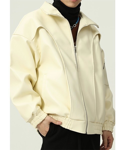WESTBOY（ウエストボーイ）の「【WB ORIGINALS】PU Leather Blouson WO21W4HOT04（その他アウター・メンズ・ブラック/グリーン/ホワイト・L/XL/M）」の7枚目の写真