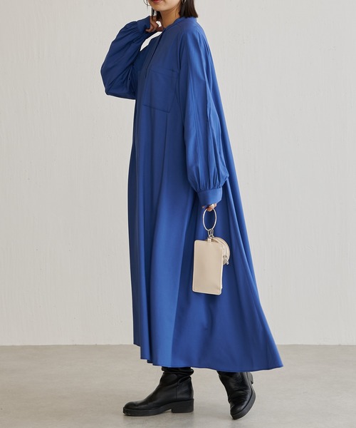 BONbazaar（ボンバザール）の「イレヘムワンピース（ワンピース・レディース・ライトベージュ/ブルー・FREE）」の12枚目の写真