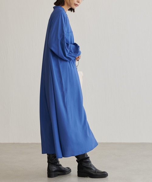 BONbazaar（ボンバザール）の「イレヘムワンピース（ワンピース・レディース・ライトベージュ/ブルー・FREE）」の3枚目の写真