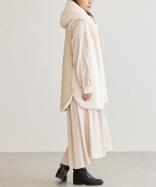 BONbazaar（ボンバザール）の「イレヘムワンピース（ワンピース・レディース・ライトベージュ/ブルー・FREE）」の21枚目の写真