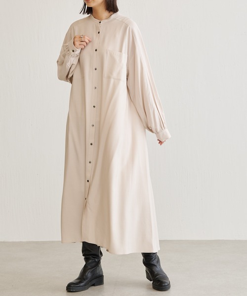 BONbazaar（ボンバザール）の「イレヘムワンピース（ワンピース・レディース・ライトベージュ/ブルー・FREE）」の20枚目の写真