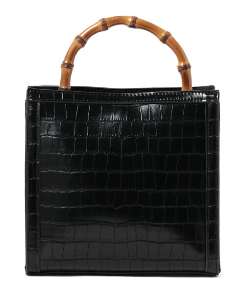 Ray BEAMS（レイビームス）の「Ray BEAMS / クロコ バンブー バッグ（トートバッグ・レディース・オレンジ/ブラック・ONE SIZE）」の8枚目の写真