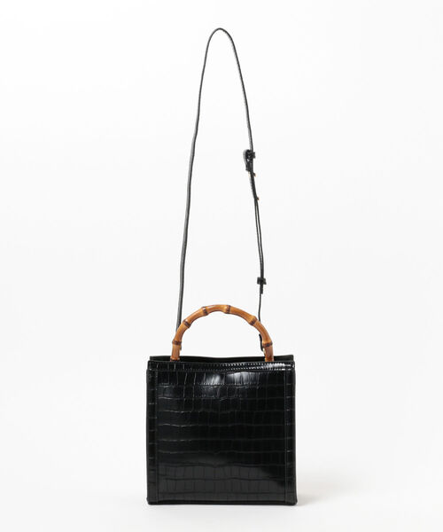 Ray BEAMS（レイビームス）の「Ray BEAMS / クロコ バンブー バッグ（トートバッグ・レディース・オレンジ/ブラック・ONE SIZE）」の11枚目の写真