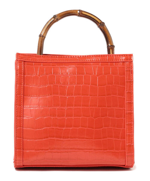 Ray BEAMS（レイビームス）の「Ray BEAMS / クロコ バンブー バッグ（トートバッグ・レディース・オレンジ/ブラック・ONE SIZE）」の12枚目の写真