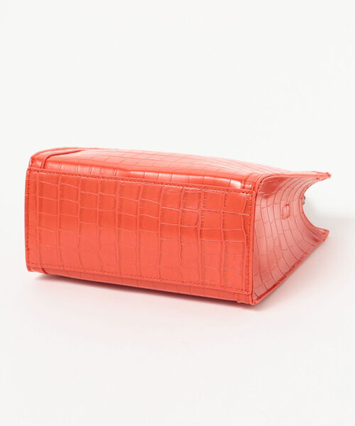 Ray BEAMS（レイビームス）の「Ray BEAMS / クロコ バンブー バッグ（トートバッグ・レディース・オレンジ/ブラック・ONE SIZE）」の15枚目の写真