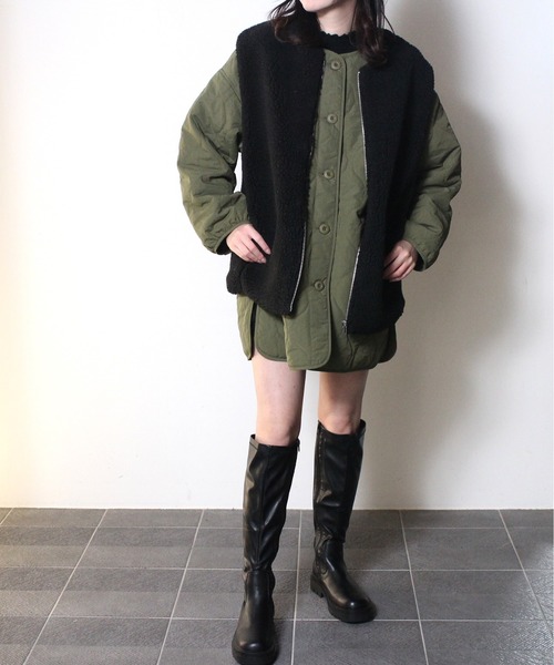 one way（ワンウェイ）の「【oneway】ボアベスト（その他アウター・レディース・ホワイト/ブラック/ダークグリーン・FREE）」の5枚目の写真