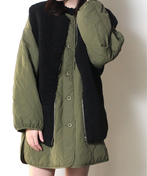 one way（ワンウェイ）の「【oneway】ボアベスト（その他アウター・レディース・ホワイト/ブラック/ダークグリーン・FREE）」の18枚目の写真