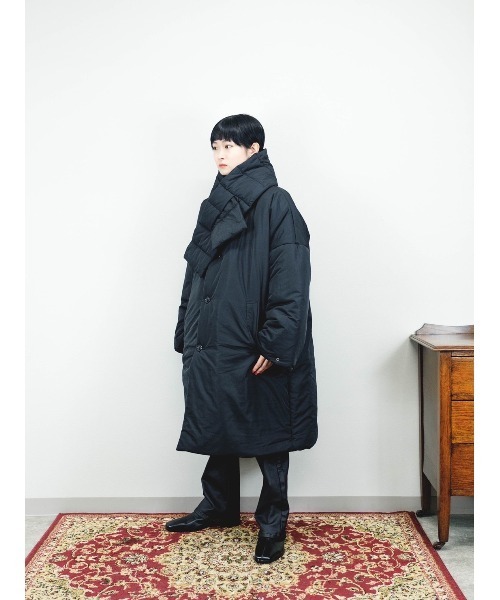 Chikashitsu +(チカシツプラス)の「【Chikashitsu +/チカシツプラス】Oversized padding coat/パディング 中綿ジャケット ロングコート オーバーサイズ ペディンコート(その他アウター・メンズ・ブラック/ブラウン・ONE SIZE)」の13枚目の写真