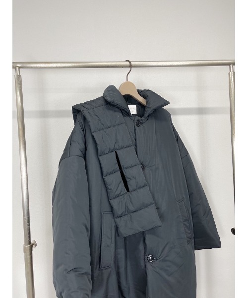 Chikashitsu +(チカシツプラス)の「【Chikashitsu +/チカシツプラス】Oversized padding coat/パディング 中綿ジャケット ロングコート オーバーサイズ ペディンコート(その他アウター・メンズ・ブラック/ブラウン・ONE SIZE)」の11枚目の写真