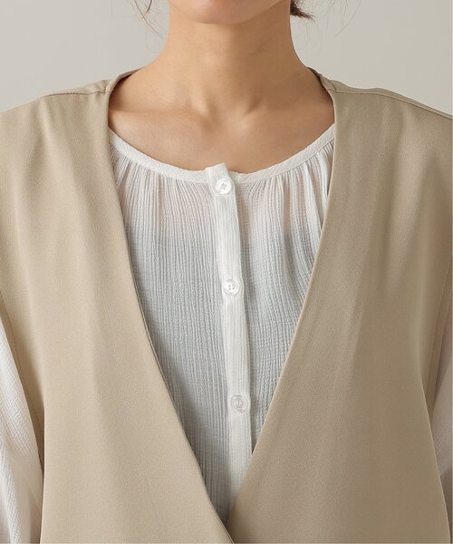 frames RAY CASSIN（フレームスレイカズン）の「ノーカラージレ（テーラードジャケット・レディース・ベージュ/ブラック・FREE）」の13枚目の写真