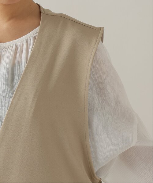 frames RAY CASSIN（フレームスレイカズン）の「ノーカラージレ（テーラードジャケット・レディース・ベージュ/ブラック・FREE）」の12枚目の写真