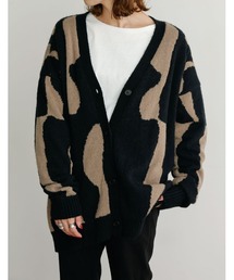 Re:EDIT | アート柄ジャガードニットカーディガン(カーディガン/ボレロ)