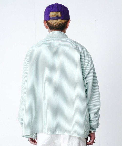 fuv.(ファブ)の「fuv - wide silhouette stripe shirt / ワイドシルエットストライプシャツ made in INTER FACTORY(シャツ/ブラウス・メンズ・ブラック/イエロー/ブルー/グリーン・MEDIUM/LARGE)」の11枚目の写真