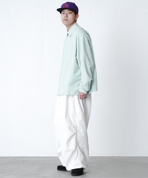 fuv.(ファブ)の「fuv - wide silhouette stripe shirt / ワイドシルエットストライプシャツ made in INTER FACTORY(シャツ/ブラウス・メンズ・ブラック/イエロー/ブルー/グリーン・MEDIUM/LARGE)」の19枚目の写真