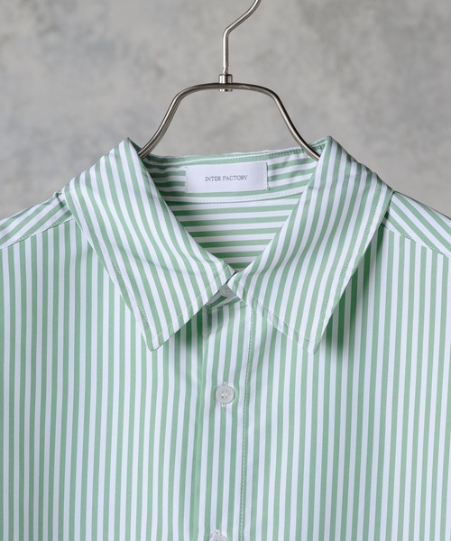 fuv.(ファブ)の「fuv - wide silhouette stripe shirt / ワイドシルエットストライプシャツ made in INTER FACTORY(シャツ/ブラウス・メンズ・ブラック/イエロー/ブルー/グリーン・MEDIUM/LARGE)」の10枚目の写真