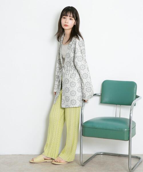 KBF(ケイビーエフ)の「透かし編みニットパンツ(その他パンツ・レディース・ベージュ/ネイビー/イエロー系その他・ONE)」の21枚目の写真