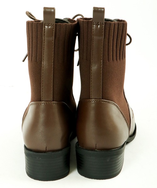 LibertyDoll(リバティードール)の「LibertyDoll 美シルエット レースアップ ニット ブーツ(ブーツ・レディース・ブラック/ダークブラウン/アイボリー・LL/S/M/L)」の12枚目の写真