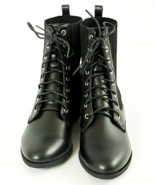 LibertyDoll(リバティードール)の「LibertyDoll 美シルエット レースアップ ニット ブーツ(ブーツ・レディース・ブラック/ダークブラウン/アイボリー・LL/S/M/L)」の7枚目の写真