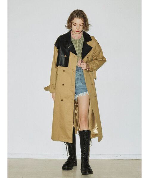 jouetie(ジュエティ)の「ドッキングトレンチコート(トレンチコート・レディース・ブラック/グリーン/ベージュ・MEDIUM)」の3枚目の写真
