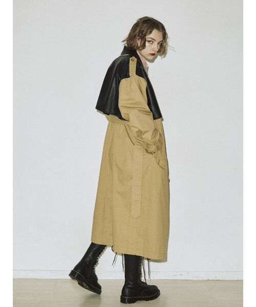jouetie(ジュエティ)の「ドッキングトレンチコート(トレンチコート・レディース・ブラック/グリーン/ベージュ・MEDIUM)」の4枚目の写真