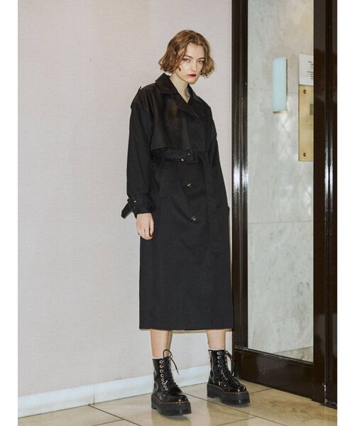jouetie(ジュエティ)の「ドッキングトレンチコート(トレンチコート・レディース・ブラック/グリーン/ベージュ・MEDIUM)」の5枚目の写真