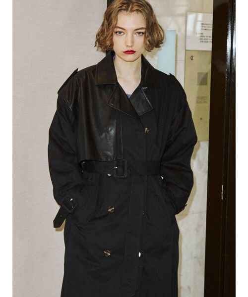 jouetie(ジュエティ)の「ドッキングトレンチコート(トレンチコート・レディース・ブラック/グリーン/ベージュ・MEDIUM)」の7枚目の写真