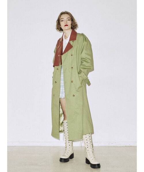 jouetie(ジュエティ)の「ドッキングトレンチコート(トレンチコート・レディース・ブラック/グリーン/ベージュ・MEDIUM)」の12枚目の写真
