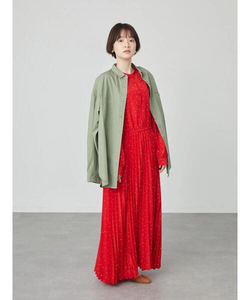 AMERICAN HOLIC（アメリカンホリック）の「スタンドカラープリーツワンピース（ワンピース・レディース・レッド/ドット・M/L）」の12枚目の写真