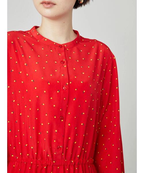 AMERICAN HOLIC（アメリカンホリック）の「スタンドカラープリーツワンピース（ワンピース・レディース・レッド/ドット・M/L）」の13枚目の写真
