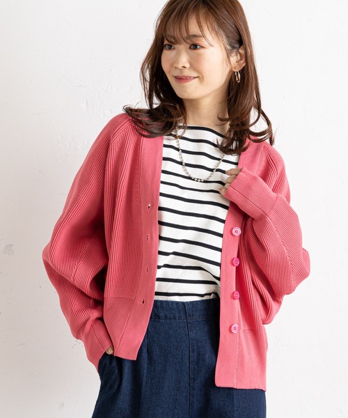 prose verse（プロズヴェール）の「コクーンニットカーディガン（カーディガン/ボレロ・レディース・ネイビー/ピンク/グリーン/アイボリー・ﾌﾘ-）」の4枚目の写真