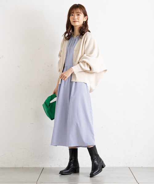 prose verse（プロズヴェール）の「コクーンニットカーディガン（カーディガン/ボレロ・レディース・ネイビー/ピンク/グリーン/アイボリー・ﾌﾘ-）」の20枚目の写真