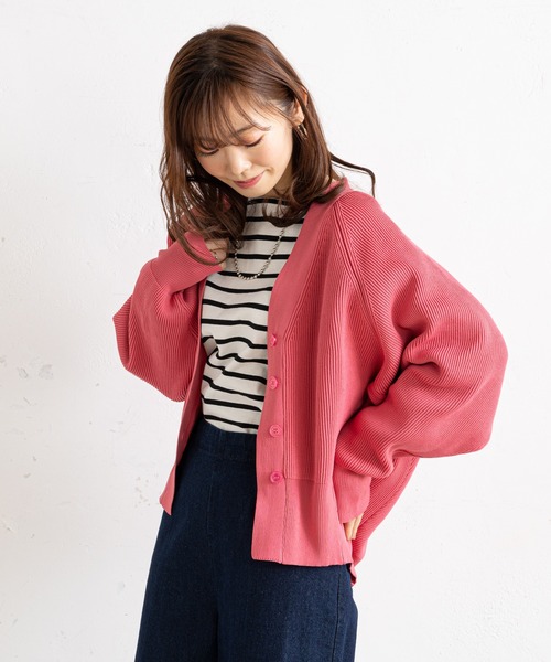 prose verse（プロズヴェール）の「コクーンニットカーディガン（カーディガン/ボレロ・レディース・ネイビー/ピンク/グリーン/アイボリー・ﾌﾘ-）」の17枚目の写真