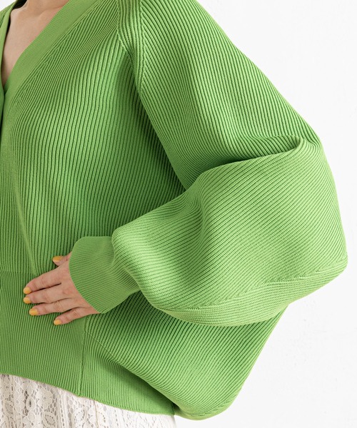 prose verse（プロズヴェール）の「コクーンニットカーディガン（カーディガン/ボレロ・レディース・ネイビー/ピンク/グリーン/アイボリー・ﾌﾘ-）」の10枚目の写真