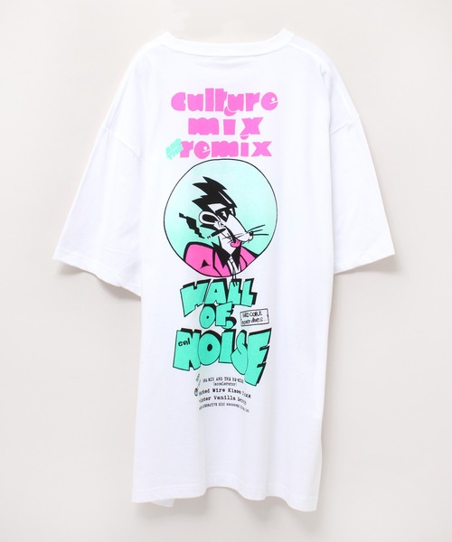 RNA（アールエヌエー）の「M1834 ジャンクロゴＢＩＧロングＴ（Tシャツ/カットソー・レディース・ブラック/ホワイト×レッド/ホワイト×ブルー・MEDIUM）」の16枚目の写真